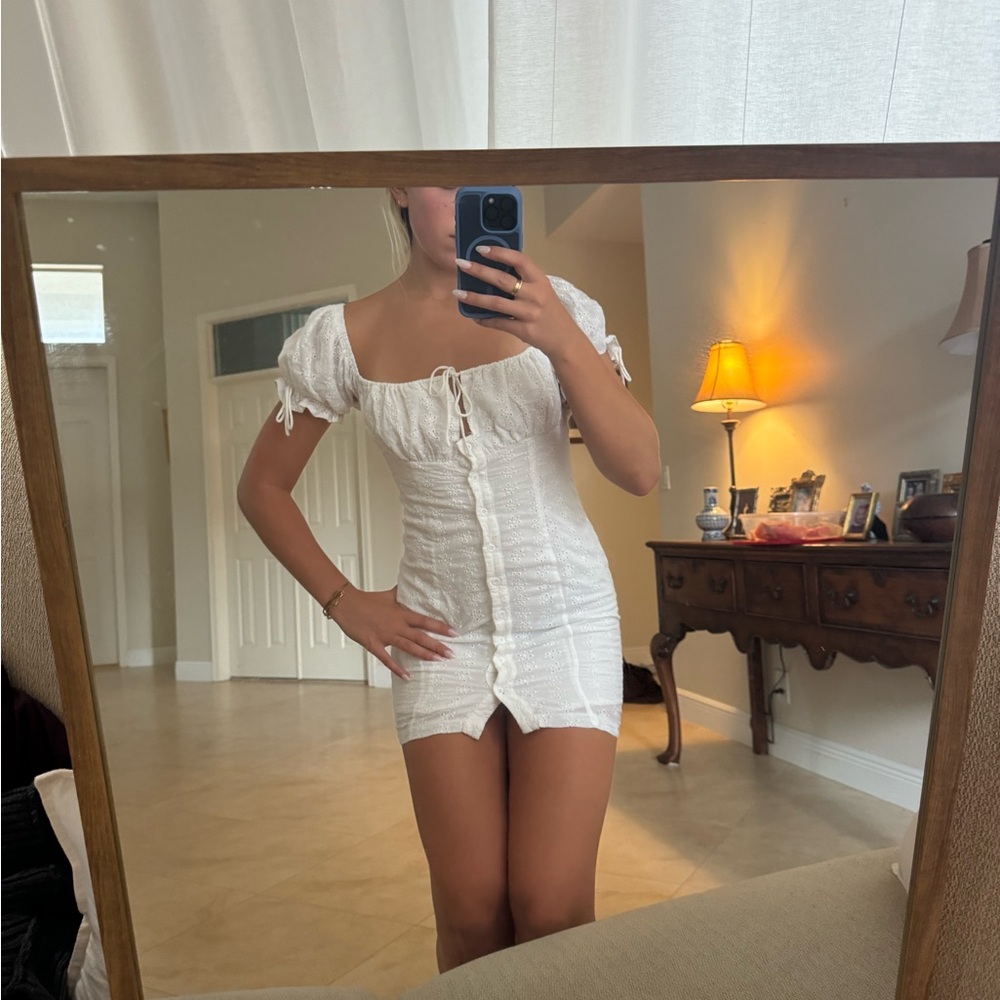 Adorable mini white princes Polly dress